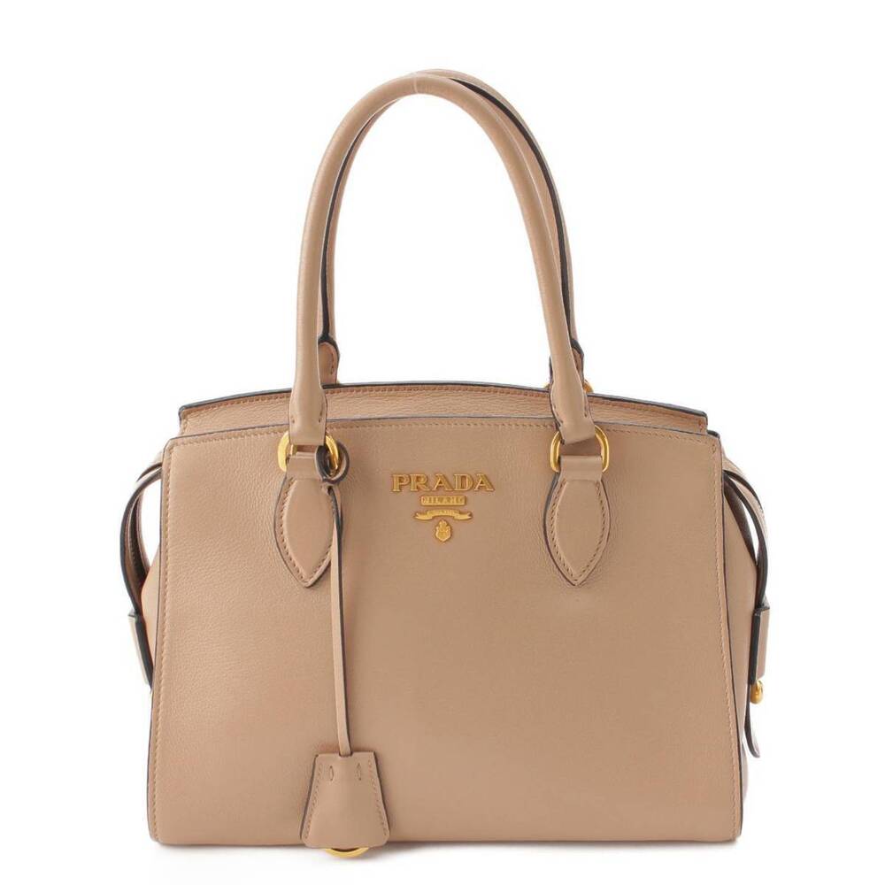Prada Saffiano Lux Leather Top Handle Shoulder Bag Pink